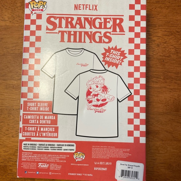 NIB Funko Tee- Stranger Things Surfer Boy Pizza - Adult M - Picture 4 of 7